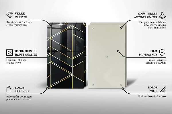 Skleněná deska za sporák Abstraktní trojúhelníky