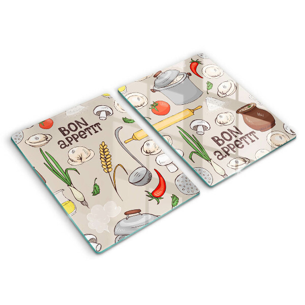 Skleněná deska za sporák Ilustrace kuchyně