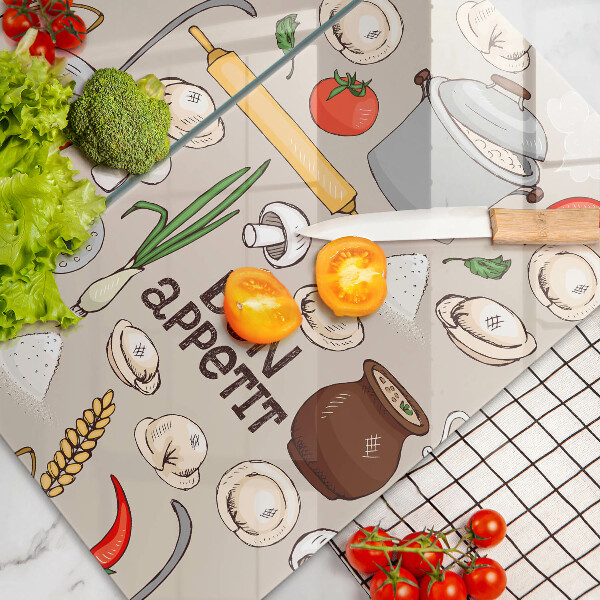 Skleněná deska za sporák Ilustrace kuchyně