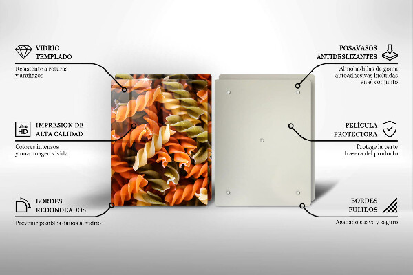Skleněná deska za sporák Fusilli těstoviny