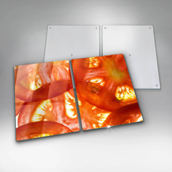 Skleněná deska za sporák Plátek červeného rajčete