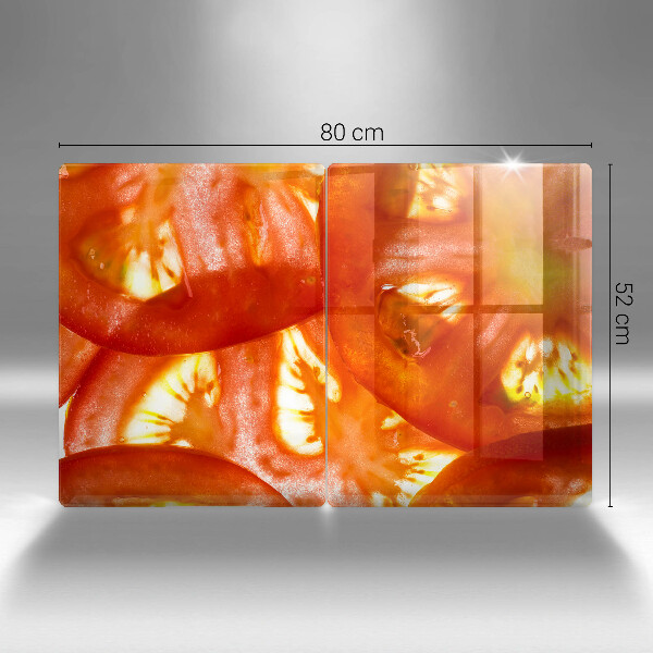 Skleněná deska za sporák Plátek červeného rajčete