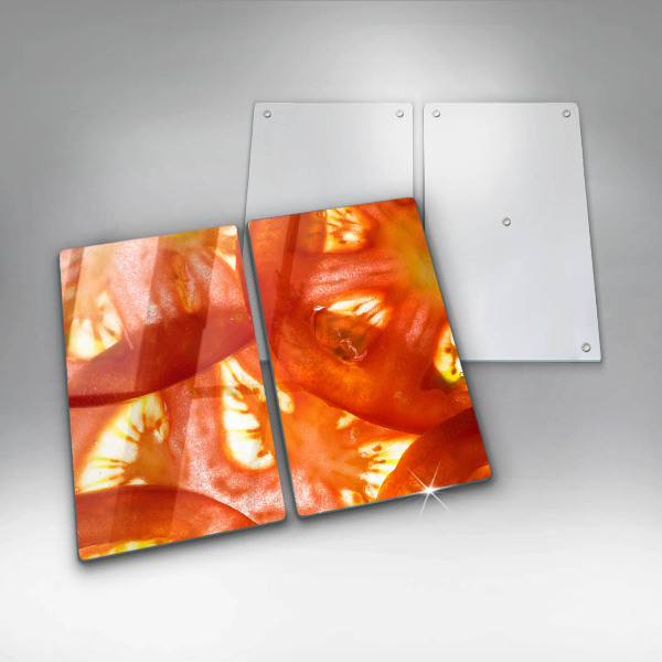 Skleněná deska za sporák Plátek červeného rajčete