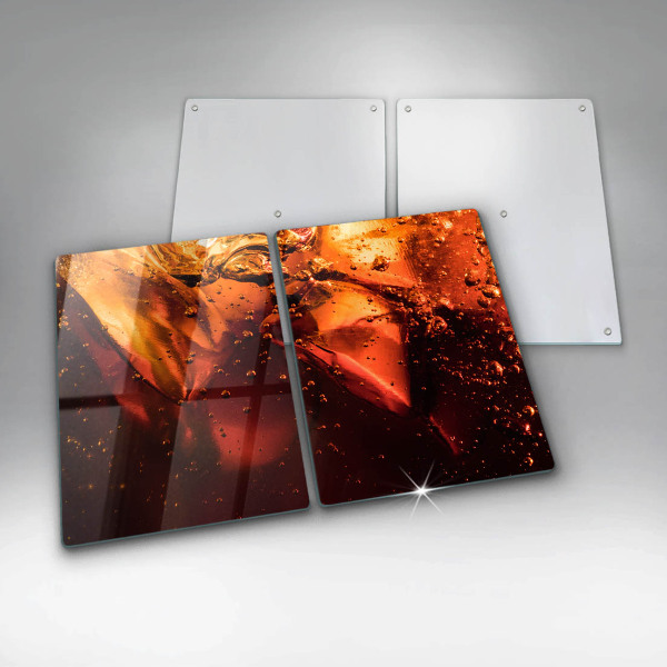 Skleněná deska za sporák Kolový nápoj s ledem