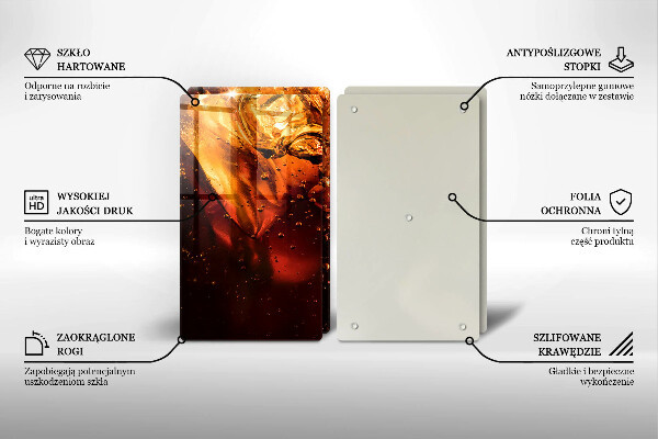 Skleněná deska za sporák Kolový nápoj s ledem