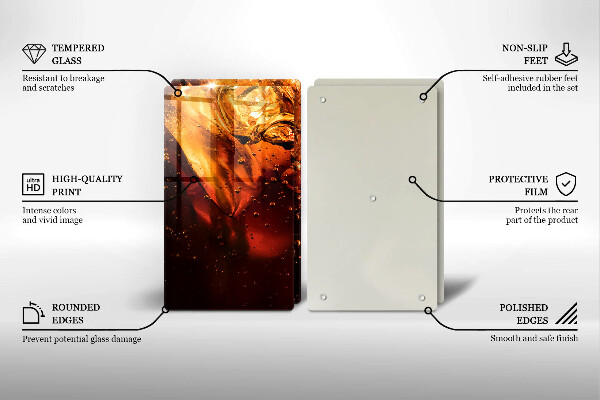 Skleněná deska za sporák Kolový nápoj s ledem