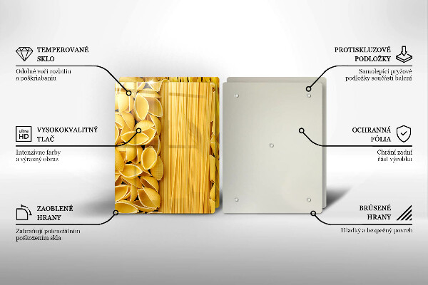 Skleněná deska za sporák Těstoviny
