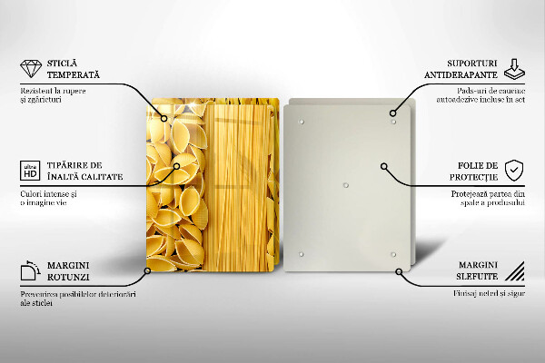 Skleněná deska za sporák Těstoviny