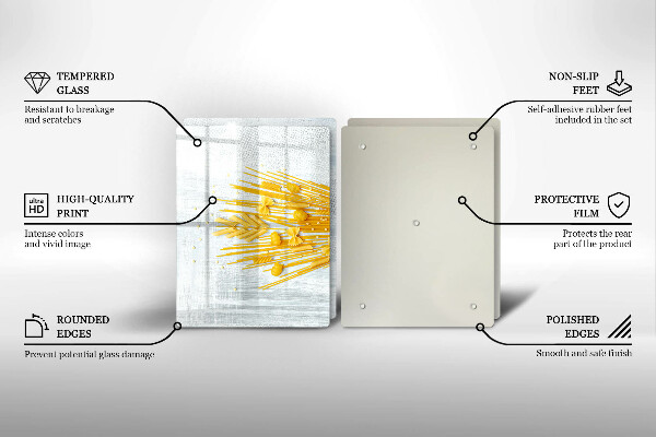 Skleněná deska za sporák Těstoviny