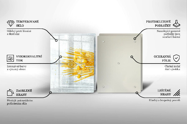 Skleněná deska za sporák Těstoviny