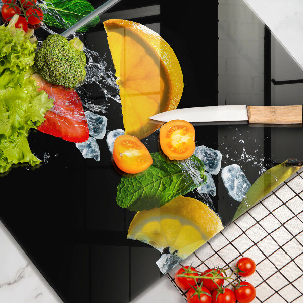 Skleněná deska za sporák Ovoce ve vodě