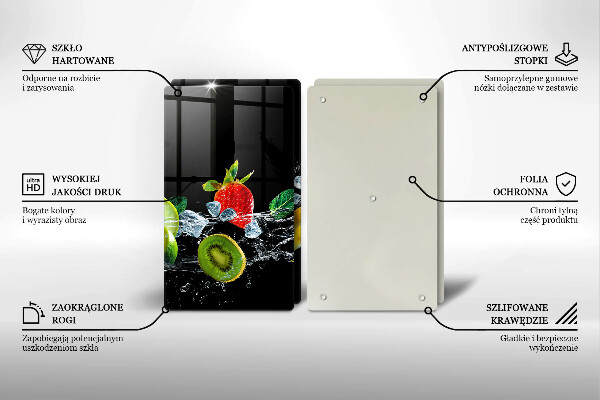 Skleněná deska za sporák Ovoce ve vodě