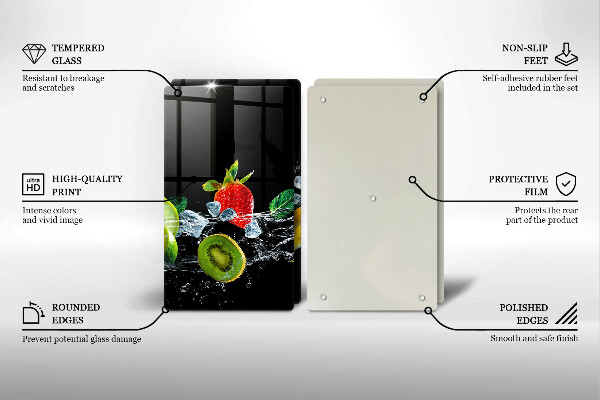 Skleněná deska za sporák Ovoce ve vodě