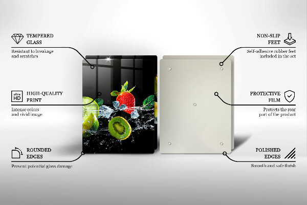 Skleněná deska za sporák Ovoce ve vodě