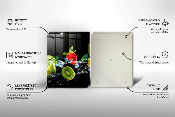 Skleněná deska za sporák Ovoce ve vodě