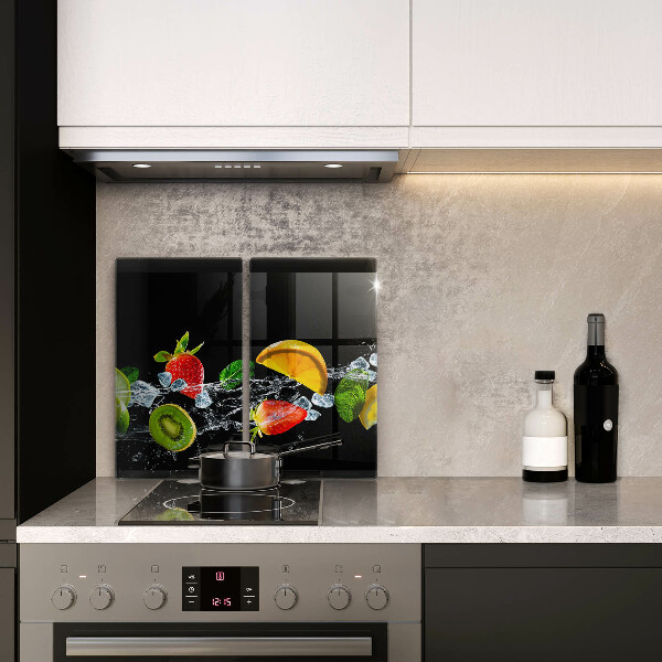 Skleněná deska za sporák Ovoce ve vodě