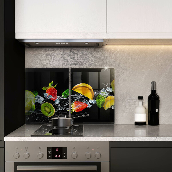 Skleněná deska za sporák Ovoce ve vodě