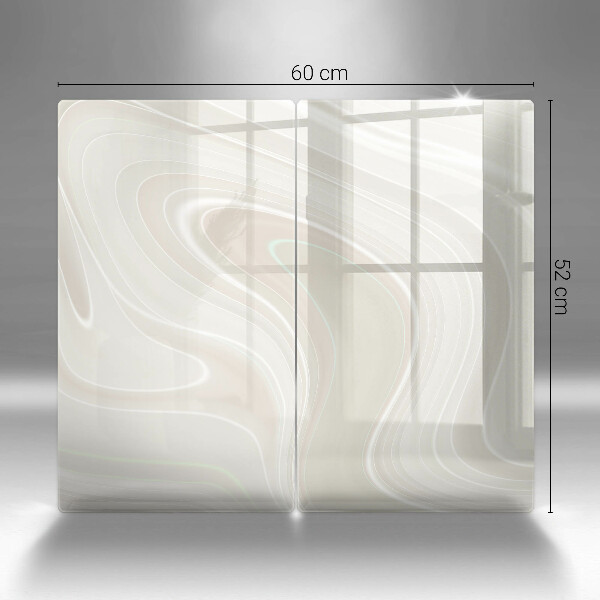 Skleněná deska za sporák Krémová textura