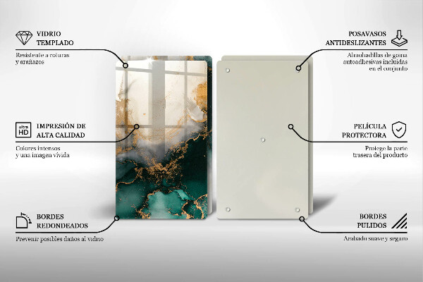 Skleněná deska za sporák Vícebarevný mramor