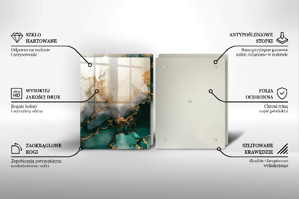 Skleněná deska za sporák Vícebarevný mramor