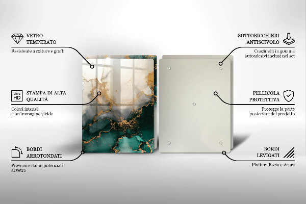 Skleněná deska za sporák Vícebarevný mramor