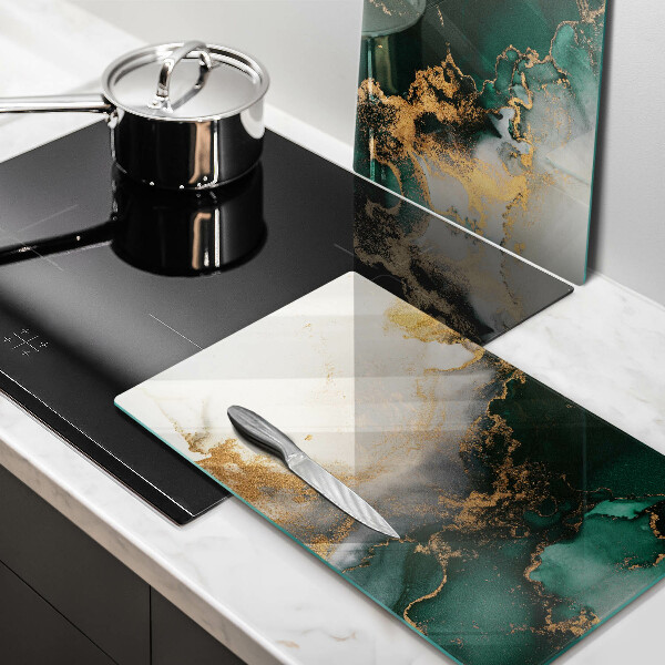 Skleněná deska za sporák Vícebarevný mramor