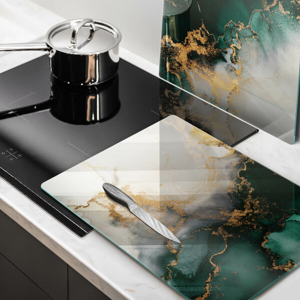 Skleněná deska za sporák Vícebarevný mramor