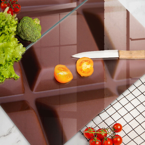 Skleněná deska za sporák Čokoládové kostky