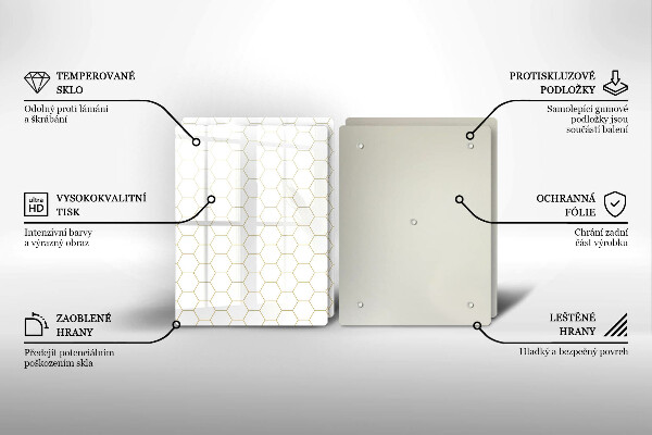 Skleněná deska za sporák Abstraktní vzory