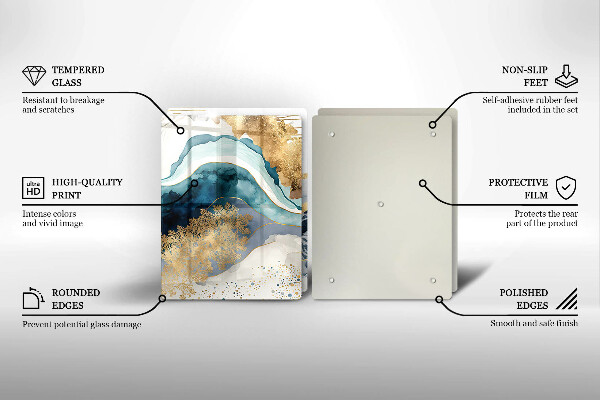 Skleněná deska za sporák Barevný mramor