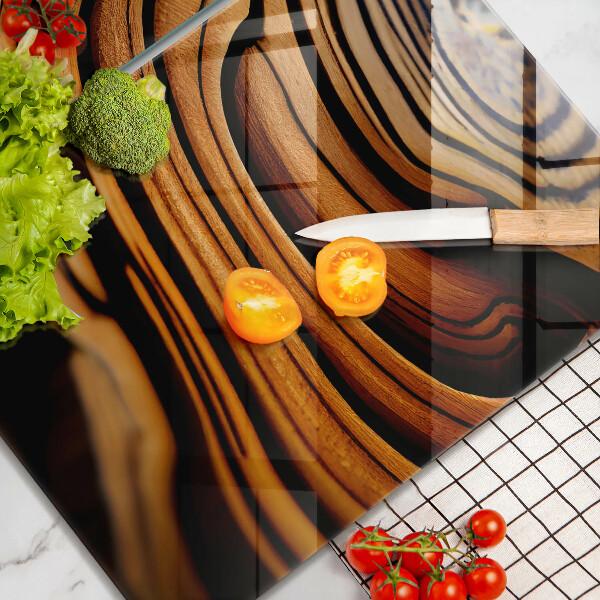 Skleněná deska za sporák Dřevěný pařez