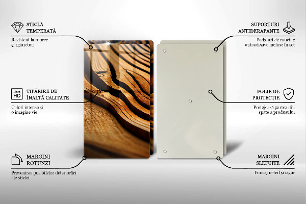 Skleněná deska za sporák Dřevěný pařez