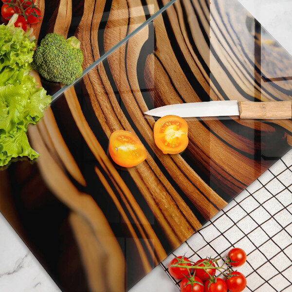 Skleněná deska za sporák Dřevěný pařez