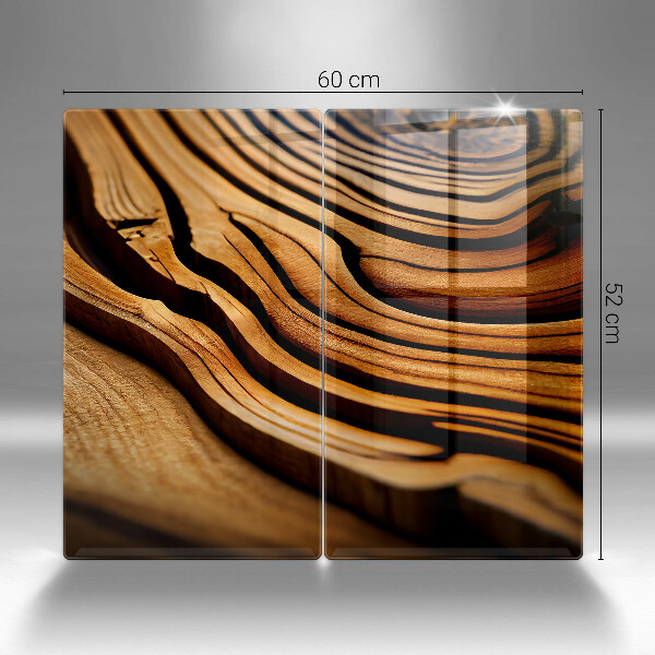 Skleněná deska za sporák Dřevěný pařez