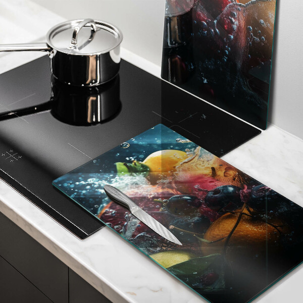 Skleněná deska za sporák Ovoce ve vodě