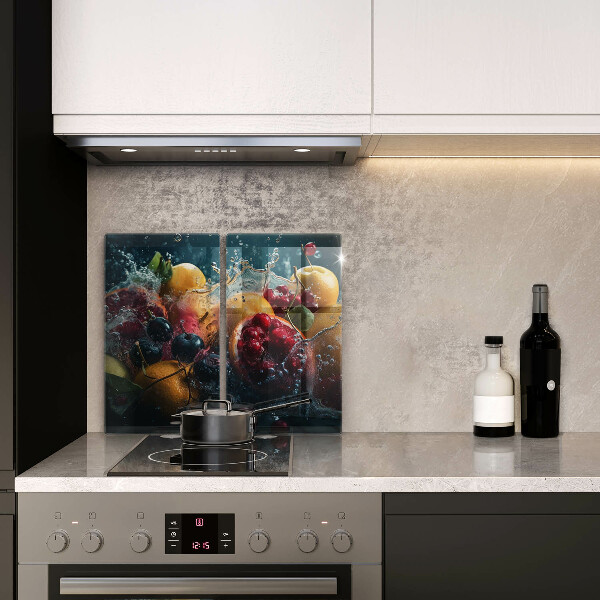 Skleněná deska za sporák Ovoce ve vodě