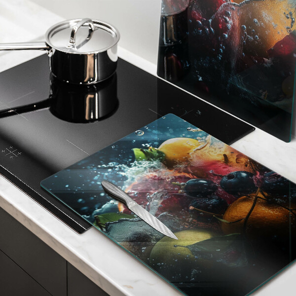 Skleněná deska za sporák Ovoce ve vodě