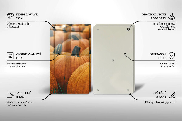 Skleněná deska za sporák Dýně