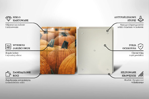 Skleněná deska za sporák Dýně