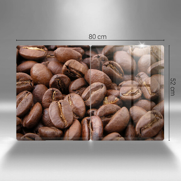 Skleněná deska za sporák Kávová zrna