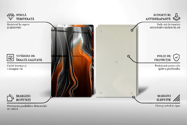 Skleněná deska za sporák Abstraktní vzor