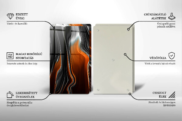 Skleněná deska za sporák Abstraktní vzor