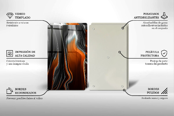 Skleněná deska za sporák Abstraktní vzor