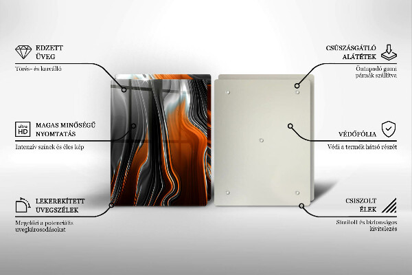 Skleněná deska za sporák Abstraktní vzor