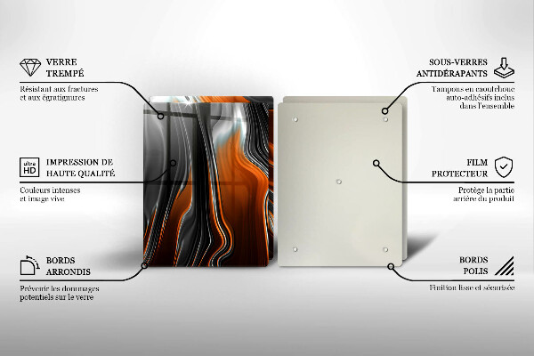 Skleněná deska za sporák Abstraktní vzor