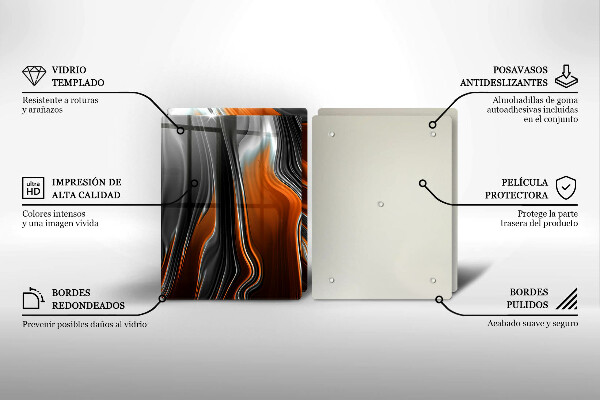 Skleněná deska za sporák Abstraktní vzor