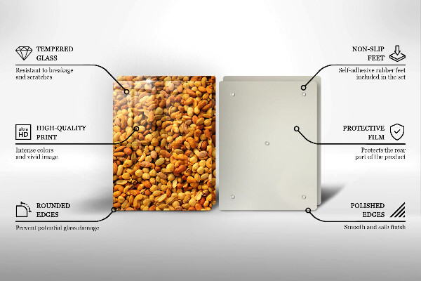 Skleněná deska za sporák Směs ořechů