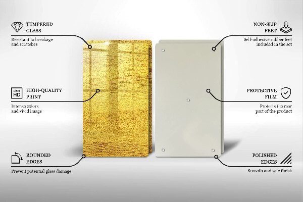 Skleněná deska za sporák Žlutá abstrakce