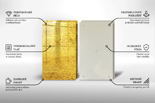 Skleněná deska za sporák Žlutá abstrakce