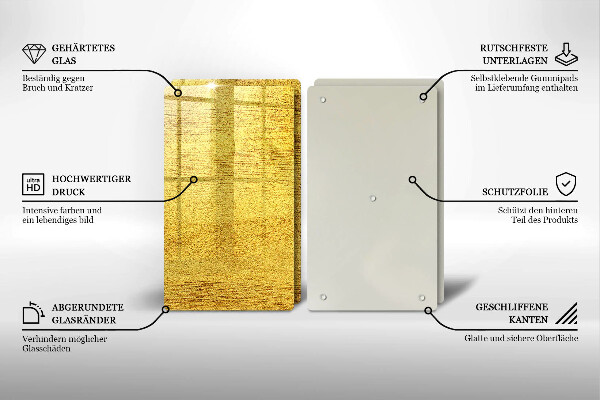 Skleněná deska za sporák Žlutá abstrakce